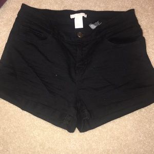 H&M Black denim shorts